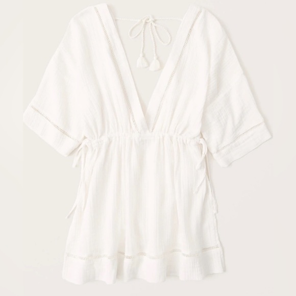 Abercrombie & Fitch Other - Abercrombie & Fitch Beach Cover-Up / Kimono, White, One size fits most, NWOT